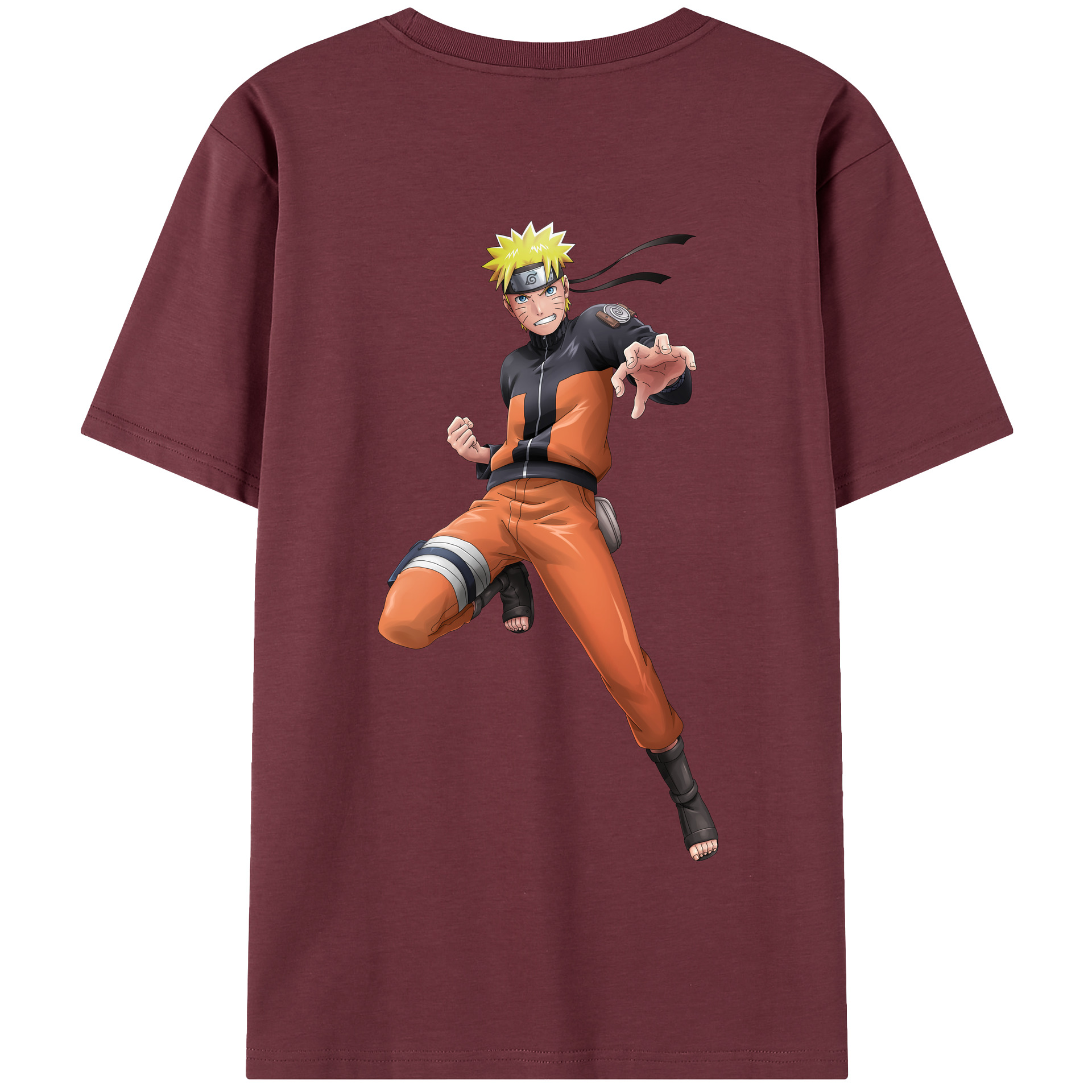 （画像用） NARUTO -ナルト- うずまき ナルト Uzumaki Naruto 綿100％半袖Tシャツ（背面プリント）